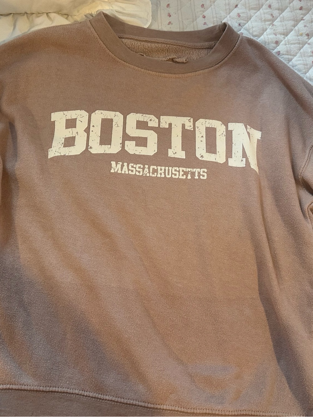 Dusty Rose Pink Boston Crewneck
